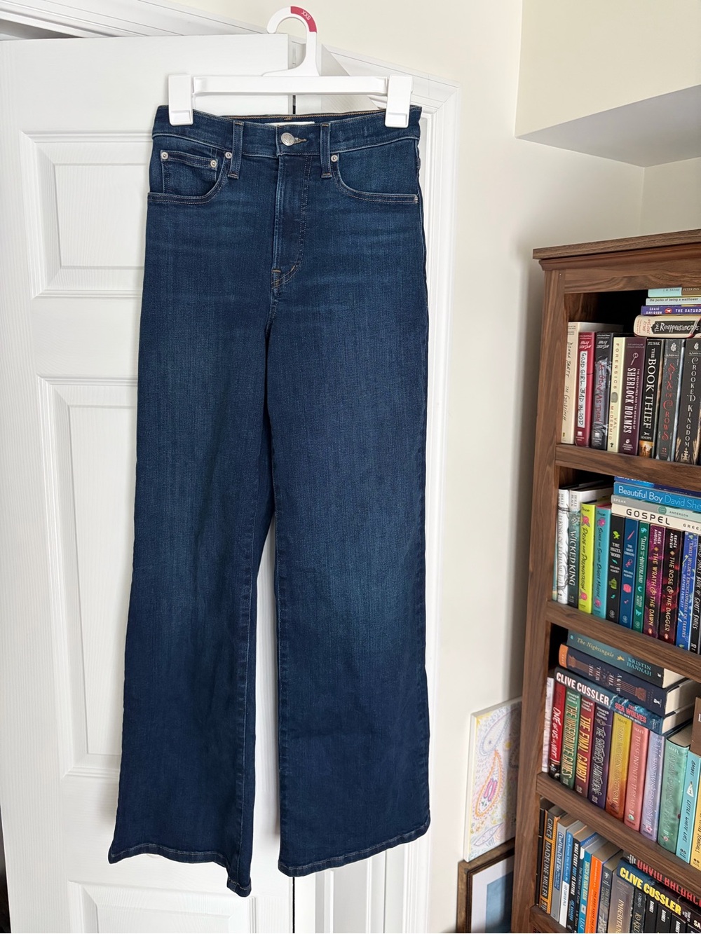 Madewell Dark Blue High-Rise Wide-Leg Jeans